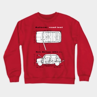 MORRIS MINOR - blueprint cutaway road test Crewneck Sweatshirt